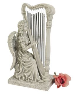 Music from Heaven Angel Statue Small   Garden Statues