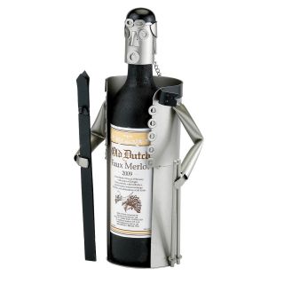 Old Dutch Down Hill Skier Wine Bottle Buddy   Wine Accessories