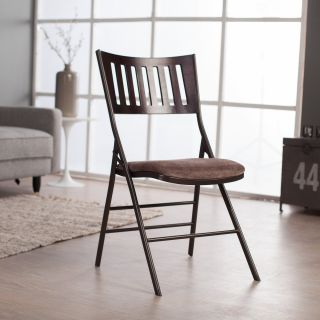 Meco Innobella Destiny Vertical Slat Back Folding Chair   4 Pack   Dining Chairs