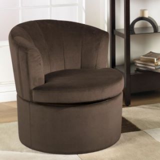 Avenue Six Curves Barrel Chair with Storage and Swivel   Living Room