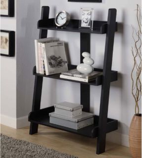 Ameriwood Leaning Bookcase   Black   Bookcases