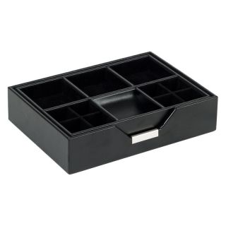 Wolf Designs Heritage Men's Accessories Black Valet Tray   9W x 2H in.   Set of 2   Mens Jewelry Boxes