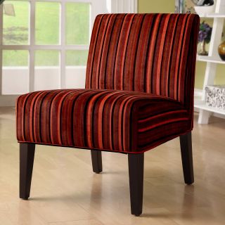 Brandt Fabric Accent Chair   Red Strip   Accent Chairs