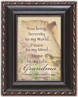 Cottage Garden Grandma Distressed Black Tiny Frame With Magnet and Easel  