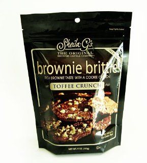 Toffee Crunch Brownie Brittle, Sheila G, Sheila G (4 ounces) (6 pack)  Candy Brittle  Grocery & Gourmet Food