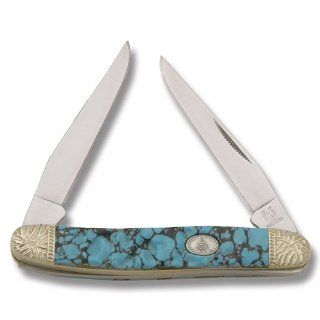 Rough Rider Knives 790 Muskrat Arrowhead Pocket Knife with Imitation Turquoise Handles  Hunting Knives  Sports & Outdoors