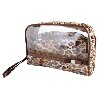 Pin Up Cheetah Rectangular 3 Piece Cosmetic Case Set   Travel Accessories