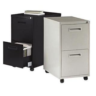 Basyx by HON 1600 Series Mobile 2 Drawer Vertical Filing Cabinet   File Cabinets