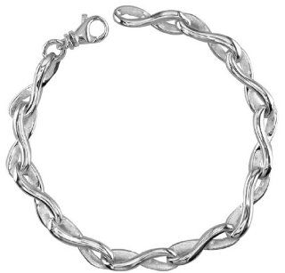 10k White Gold Ladies Infinity Link Bracelet, Small Link, Style # 2980, 7 inches Jewelry