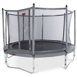 JumpFree Proline 15 ft. Trampoline with Safety Enclosure   Titanium Gray   Trampolines