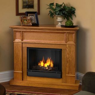 Real Flame Camden Convertible Electric Fireplace   Light Oak   Electric Fireplaces