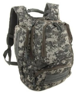 Digital Camo Camouflage Military Style Side Loading 17" Laptop Backpack with Water Sand Hood Clothing