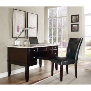 Steve Silver Monarch White Marble Top Writing Desk with Optional Chair   Desks