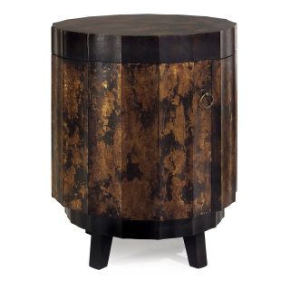 Round Gold and Black Side Table   End Tables