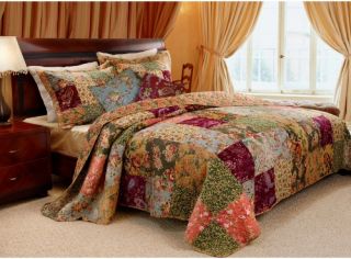 Greenland Home Fashions Antique Chic   Quilt Set Includes Bonus 16 in. Pillow   Bedding Sets