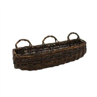 Willow Rectangle Wall Basket   Lrg   Home Storage Baskets