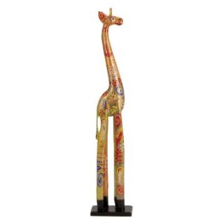 Benzara 40H in. Wood Giraffe   Sculptures & Figurines