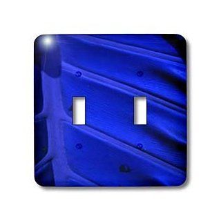 3dRose lsp_100536_2 Tears Of Cobalt With Blue Leaf Double Toggle Switch   Switch Plates  