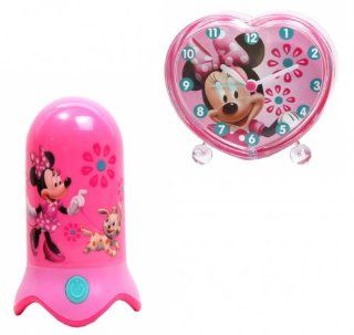 Disney Minnie Mouse LED Night Light and Alarm Clock Set Home And Garden Products Kitchen & Dining