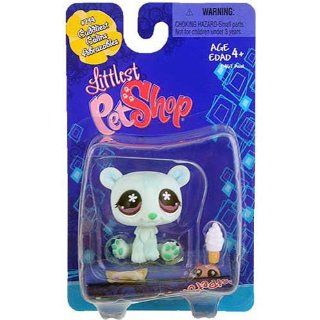 Littlest Pet Shop Cuddliest Teal Polar Bear #794 with Ice Cream Cone Toys & Games