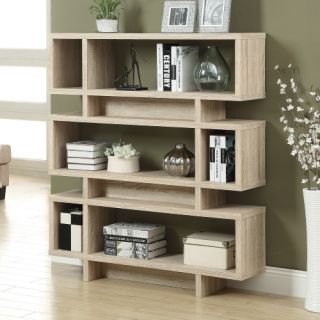 Monarch 55 in. Reclaimed Look Modern Bookcase   Natural   Bookcases