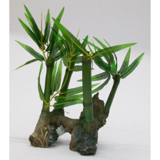 Penn Plax Bamboo Roots with Silk Plants   Aquarium Plants & Decorations