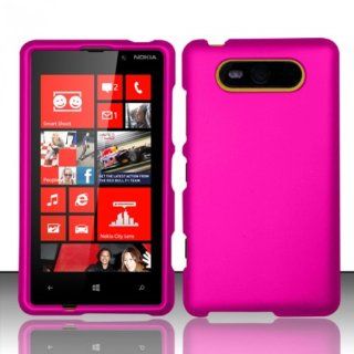 Nokia Lumia 820 Case Pinky Pink Hard Cover Protector (AT&T) with Free Car Charger + Gift Box By Tech Accessories Cell Phones & Accessories