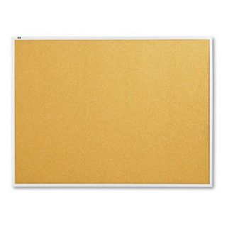 Quartet 48 x 36 in. Natural Cork/Fiberboard Bulletin Board with Aluminum Frame   Bulletin Boards