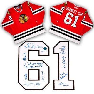 1961 Chicago Blackhawks Team Signed Stanley Cup Jersey LE #/61   10 Autographs   Autographed NHL Jerseys Sports Collectibles