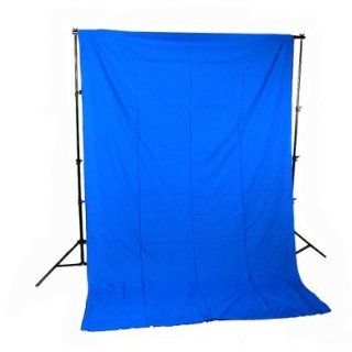CowboyStudio Photography 5 X 10ft Blue Muslin Backdrop with One Section Telescoping Crossbar, Background Support System  Photo Studio Backgrounds  Camera & Photo