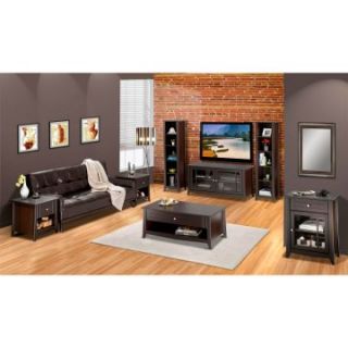 Elegance 49 in. TV Console with Bookcase   Living Room