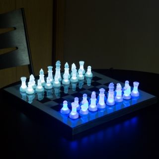 LumiSource LED Glow Chess Set   Chess Sets