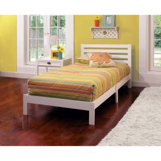 Aiden Panel Twin Bed   White   Panel Beds