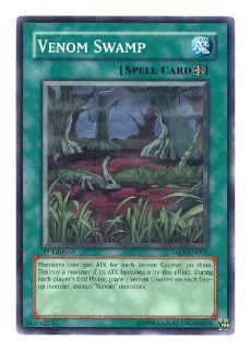 2007 Tactical Evolution 1st Edition TAEV51 Venom Swamp / Single YuGiOh Card in Protective Sleeve Toys & Games
