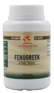 Healthboost Plus Fenugreek Herbal Supplement, 500 mg, 100 Count Health & Personal Care