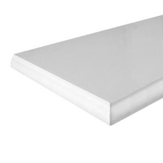 John Sterling 0137 824WT Decorative Edge Wood Shelf, 8 Inch by 24 Inch, White   Shelving Hardware