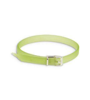 Green Rubber 14k White Gold Buckle Charm Wrist Bracelet Jewelry