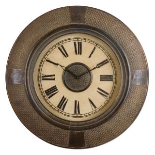 Atley Woven Rattan 37 in. Wall clock   Wall Clocks