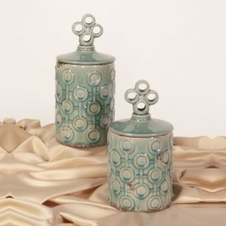Howard Elliott 11 12H in. Rustic Accents Jars   Set of 2   Canisters & Bottles