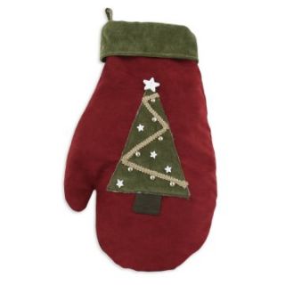 Chooty and Co. Tree Lined Suede Mitten Stocking   Christmas Stockings