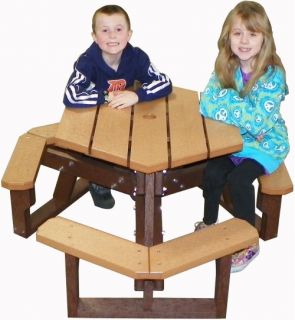 Polly Products Youth Hexagon Table   Picnic Tables