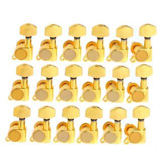 3sets of 18L K 803 Guitar String Tuning Pegs Tuners Machine Heads Gold Musical Instruments