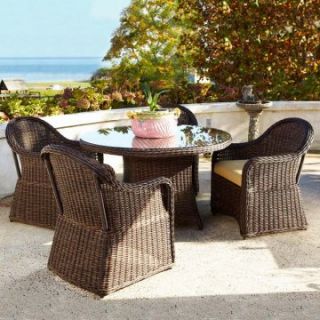Anacara Mariner All Weather Wicker Patio Dining Set   Wicker Dining Sets