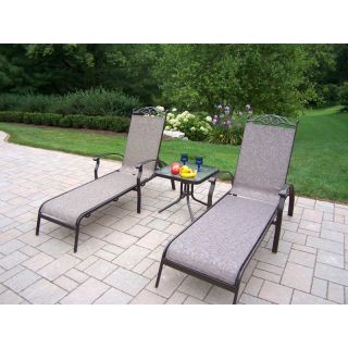 Oakland Living Cascade Sling Chaise Lounge Set   Outdoor Chaise Lounges
