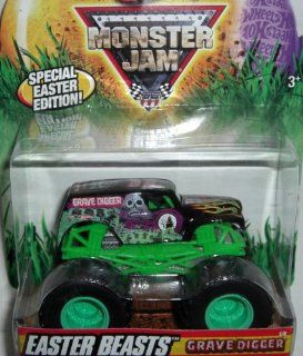 Hot Wheels Monster Jam  Easter Edition Grave Digger 1/64th Scale Toys & Games