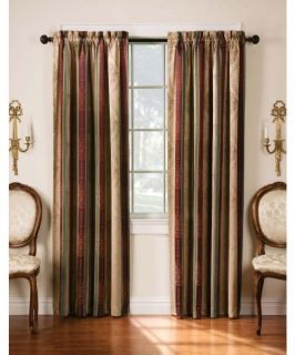 Arlee Home Fashions Tuscan Stripe Jacquard Blackout Panel Pair   Curtains