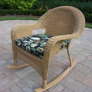 Oakland Living All Weather Wicker Rocker   Outdoor Rocking Chairs