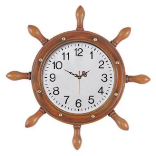 Large Captains Wheel Clock   Wall Clocks