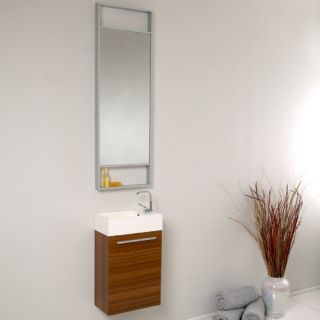 Fresca Pulito Small Modern Bathroom Vanity with Tall Mirror   Single Sink Bathroom Vanities