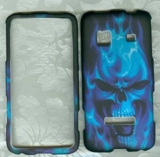 blue skull Samsung Galaxy Precedent SCH M828C Straight Talk Phone Cover case Cell Phones & Accessories